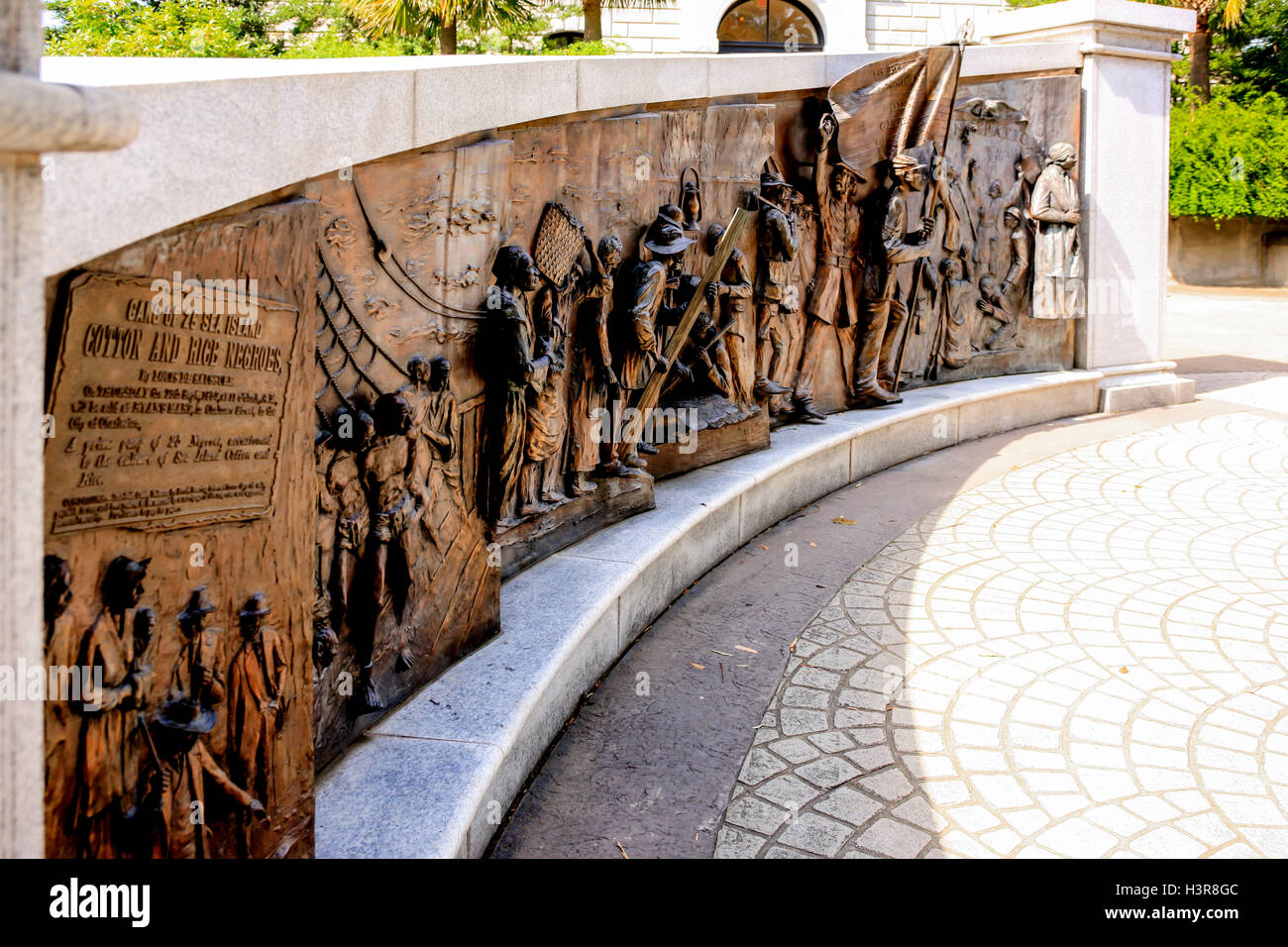 Memoriale di slave al di fuori dello Stato Capitol Building a Columbia nella Carolina del Sud. Foto Stock