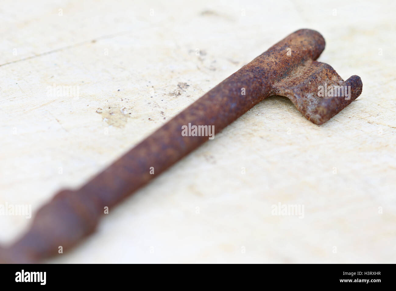 Vecchio arrugginito tasti - profondità di campo Foto Stock