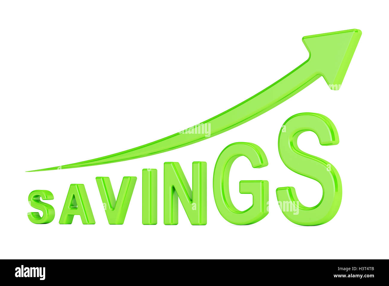 Il concetto di risparmio, rendering 3D isolati su sfondo bianco Foto Stock