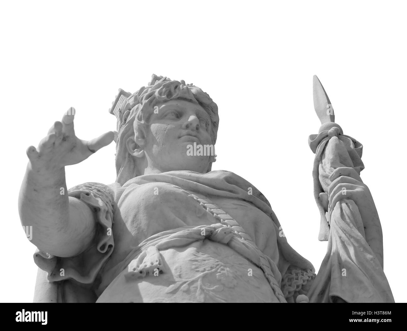 Dettaglio della statua in marmo della libertà a San Marino una piccola enclave nel Sud Europa Foto Stock