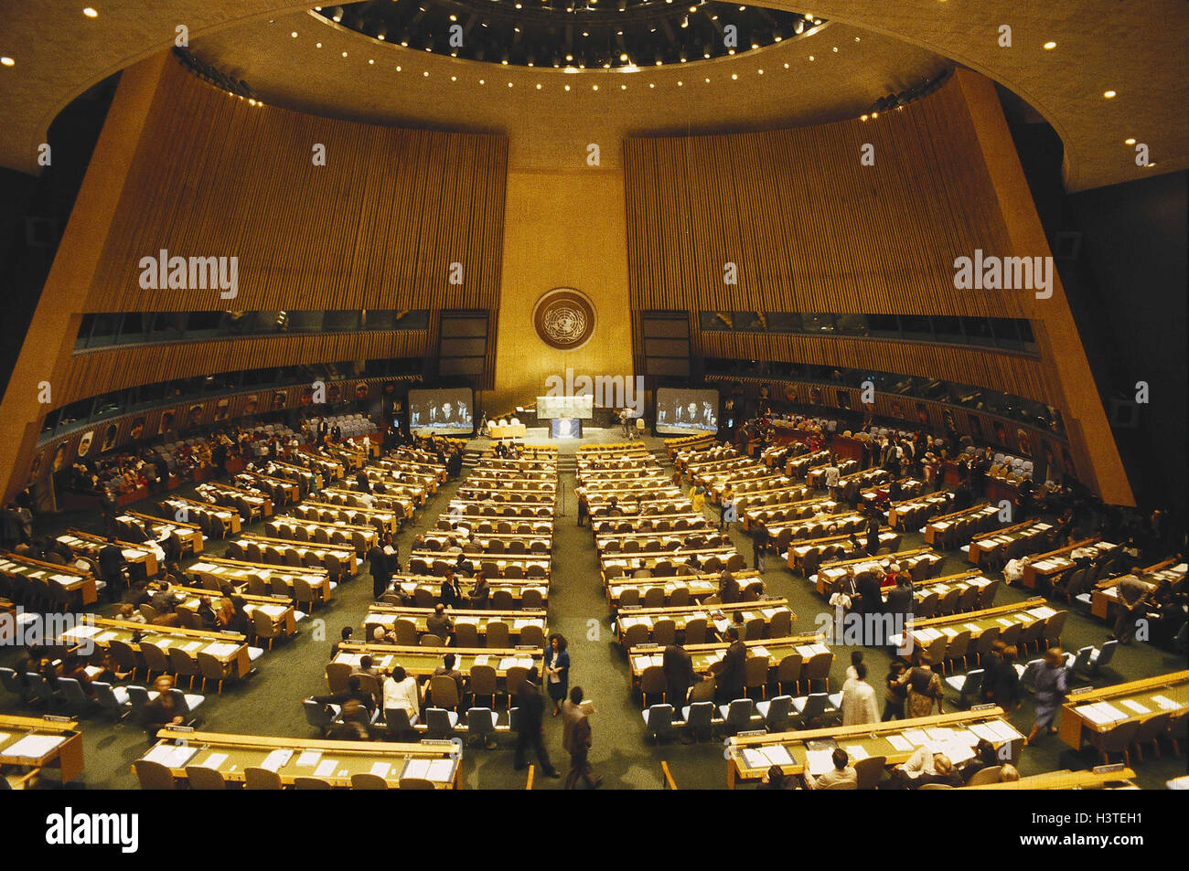Gli Stati Uniti, New York, le Nazioni Unite, ONU, conferenza solo editorialmente, America, Nazioni Unite ONU, riunione plenaria, politica, politico, ONU edificio principale, politica internazionale, Hauptversmmlung, edificio, hall, all'interno, Foto Stock