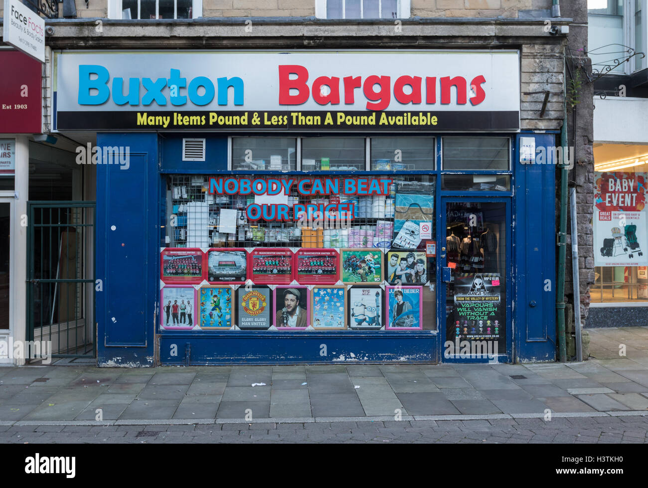 Buxton occasioni store, Buxton, Derbyshire, Regno Unito Foto Stock