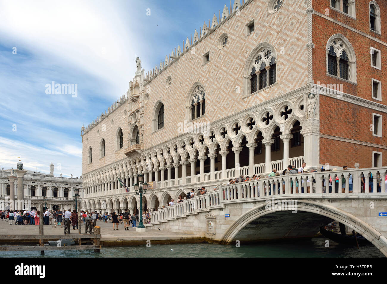 Palazzo Ducale in piazza San Marco di Venezia in Italia. Foto Stock