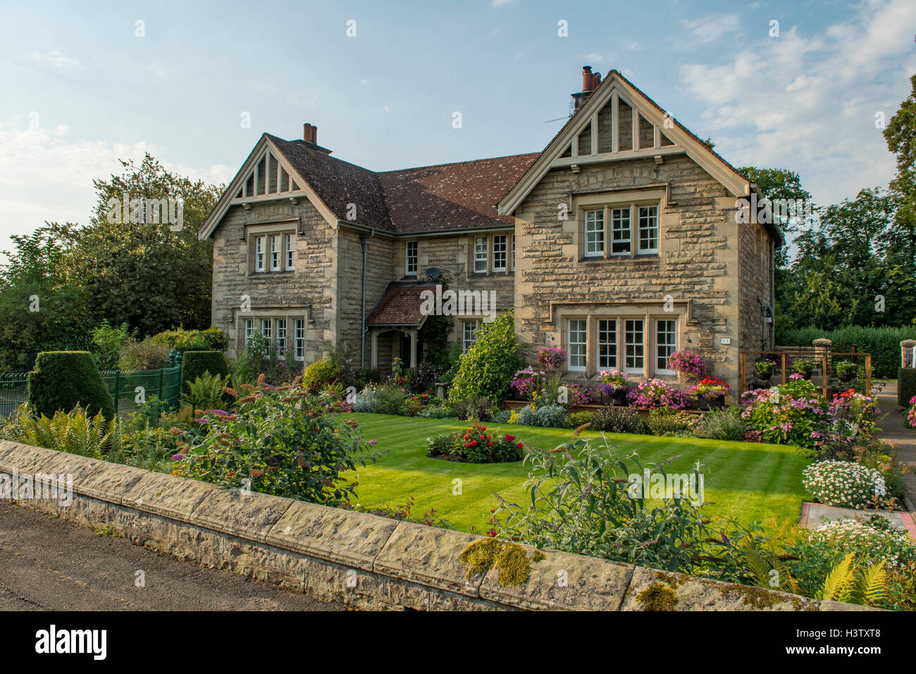 Cottage in Ford Station Wagon Village, Northumberland, Inghilterra Foto Stock