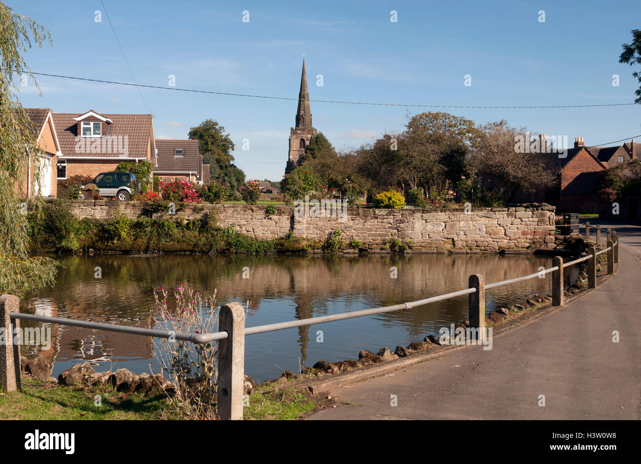 Newton Regis village, Warwickshire, Inghilterra, Regno Unito Foto Stock