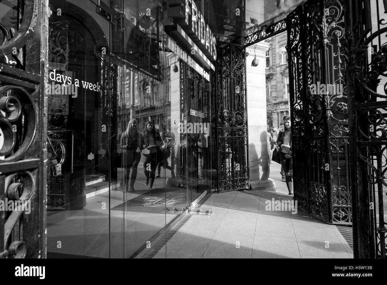 Street photography, documentario, Rush Hour, città, traffico, Glasgow, Scozia, Foto Stock