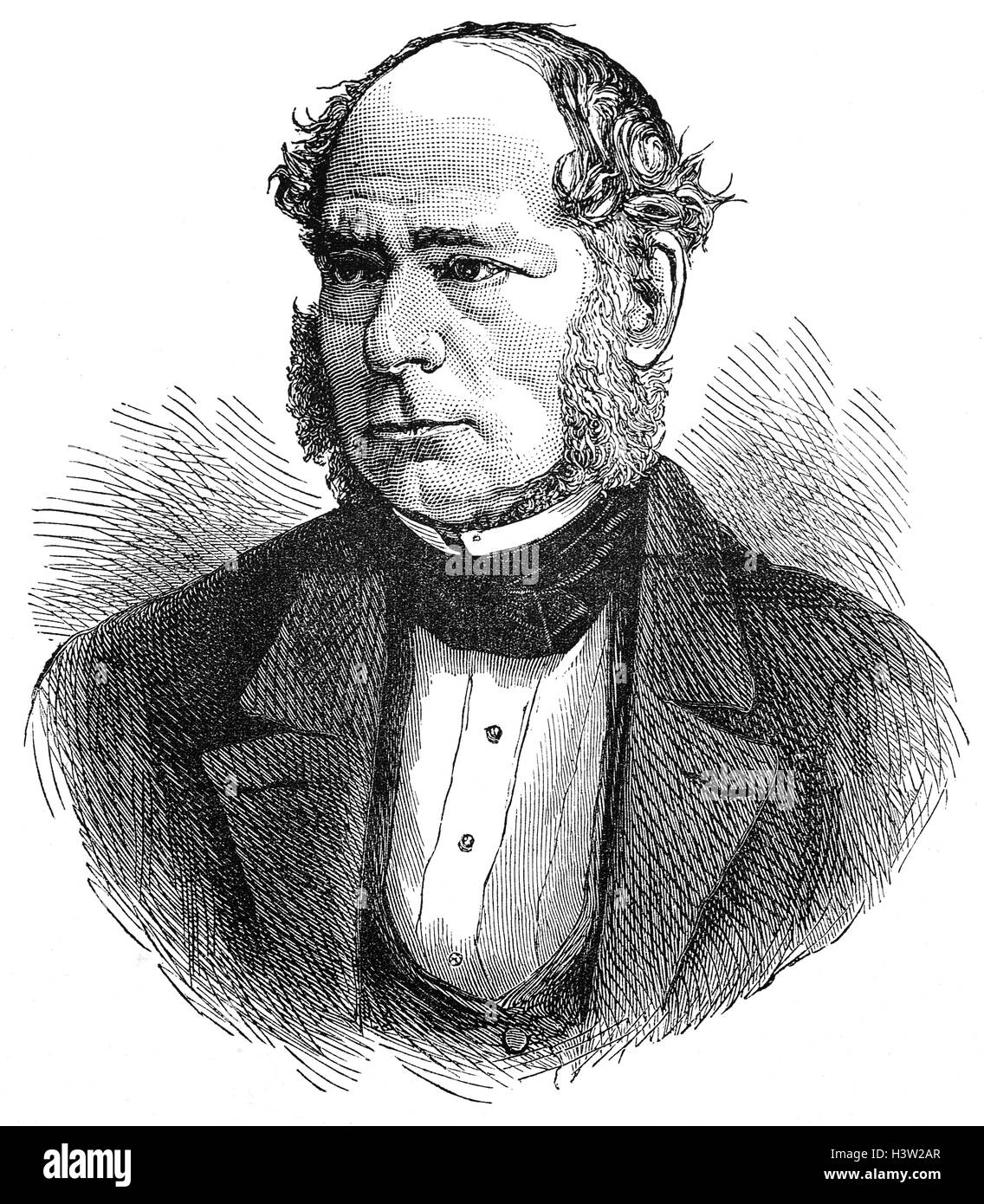 Sir Henry Bessemer (1813 - 1898) era un inventore inglese, il cui processo per la produzione di acciaio è diventata la più importante tecnica per la produzione di acciaio nel diciannovesimo secolo. Il processo Bessemer coinvolti utilizzando ossigeno in aria soffiata attraverso la ghisa per bruciare le impurità e quindi creare l'acciaio. Foto Stock