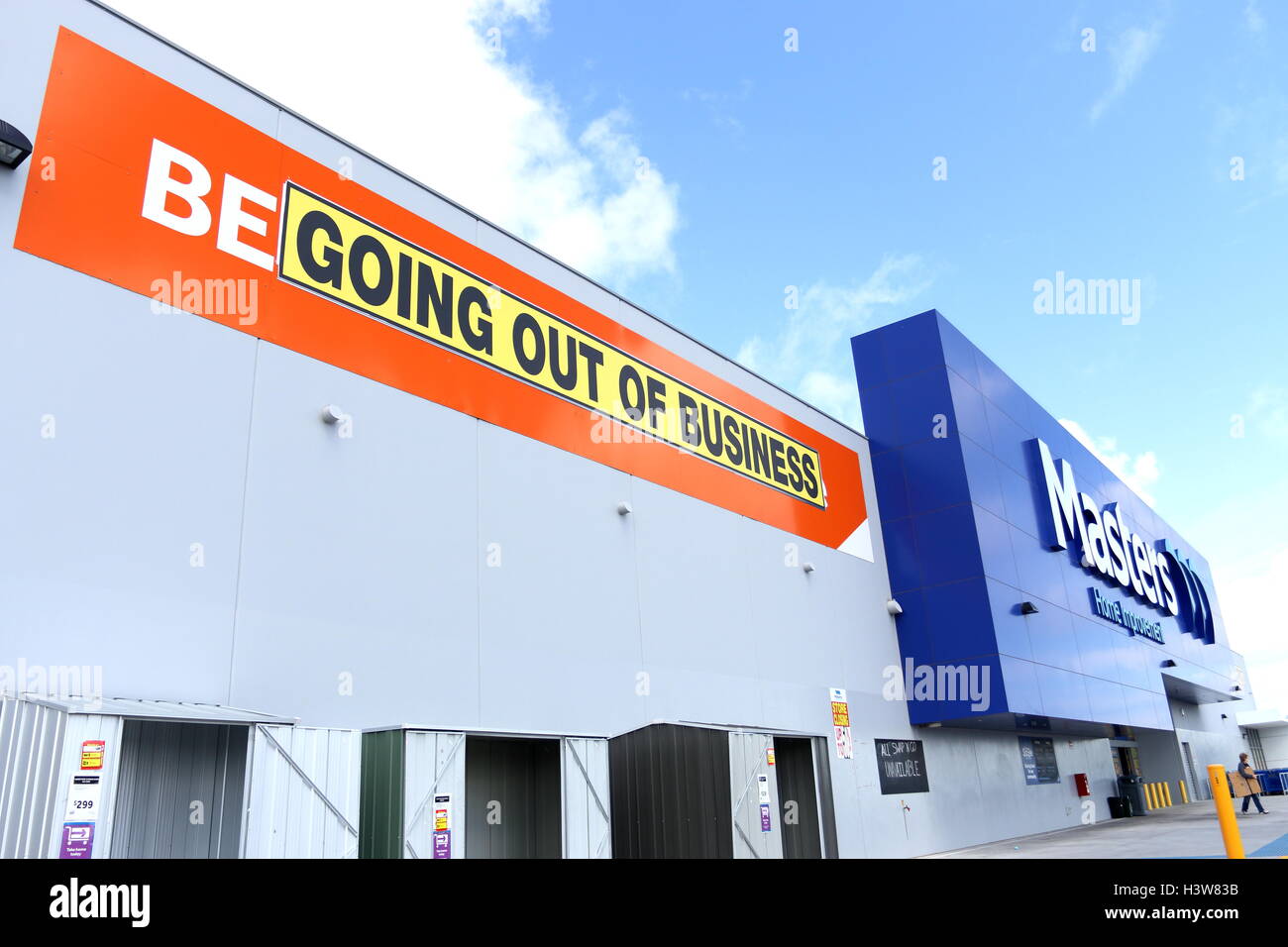 Masters - Australian negozio di ferramenta di andare fuori del business Foto Stock