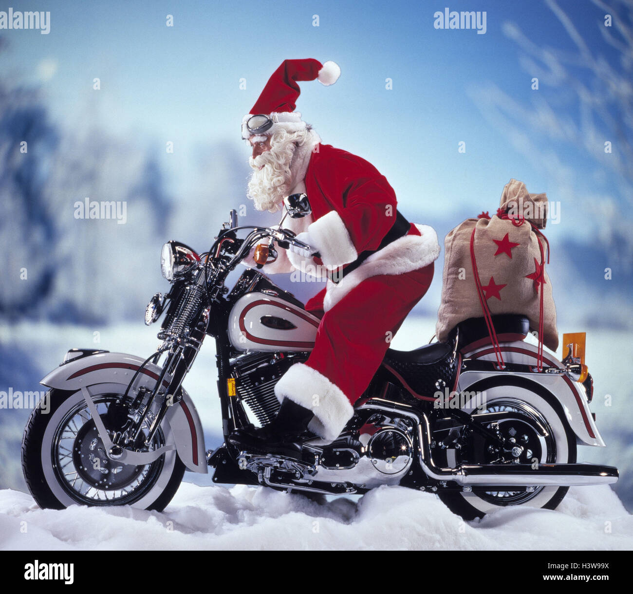 Auguri Di Natale Harley Davidson.Santa Claus Motorcycle Immagini E Fotos Stock Alamy