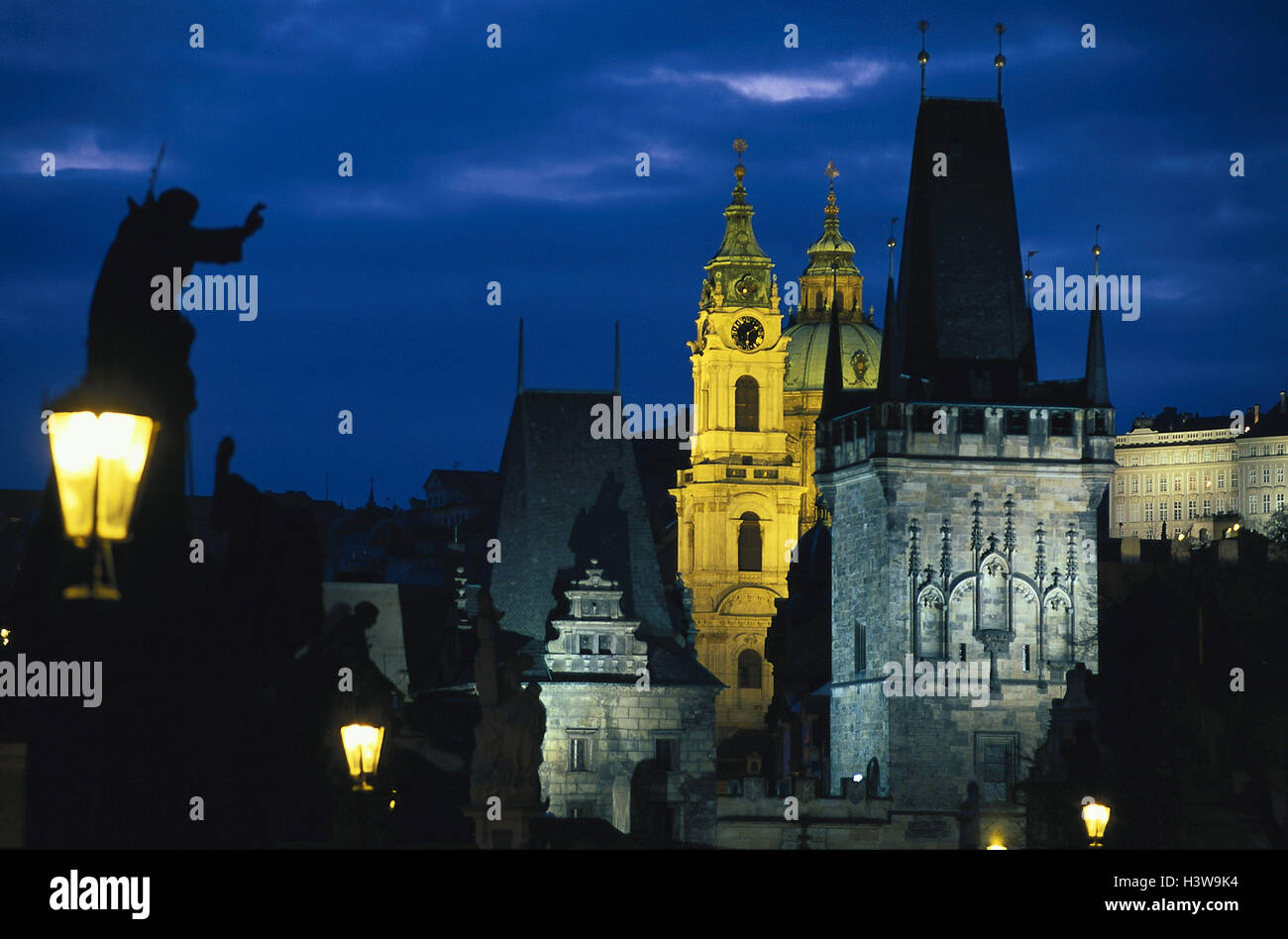CZ' Praga, Old Town, vista città, di sera Foto Stock