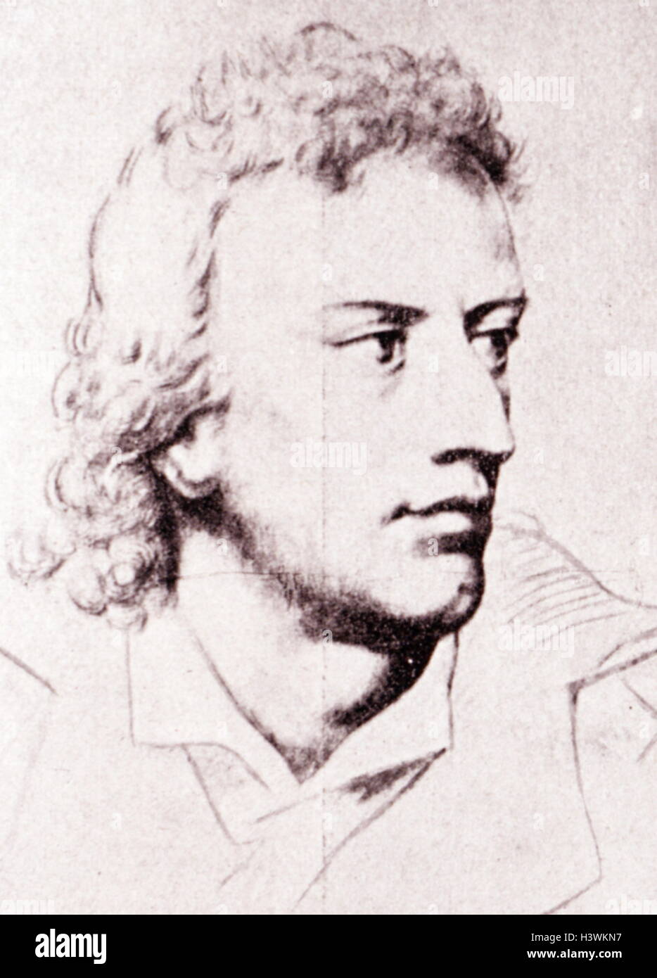 Ritratto di Friedrich Schiller (1759-1805) un poeta tedesco, filosofo, medico, storico e drammaturgo. Datata del XIX secolo Foto Stock