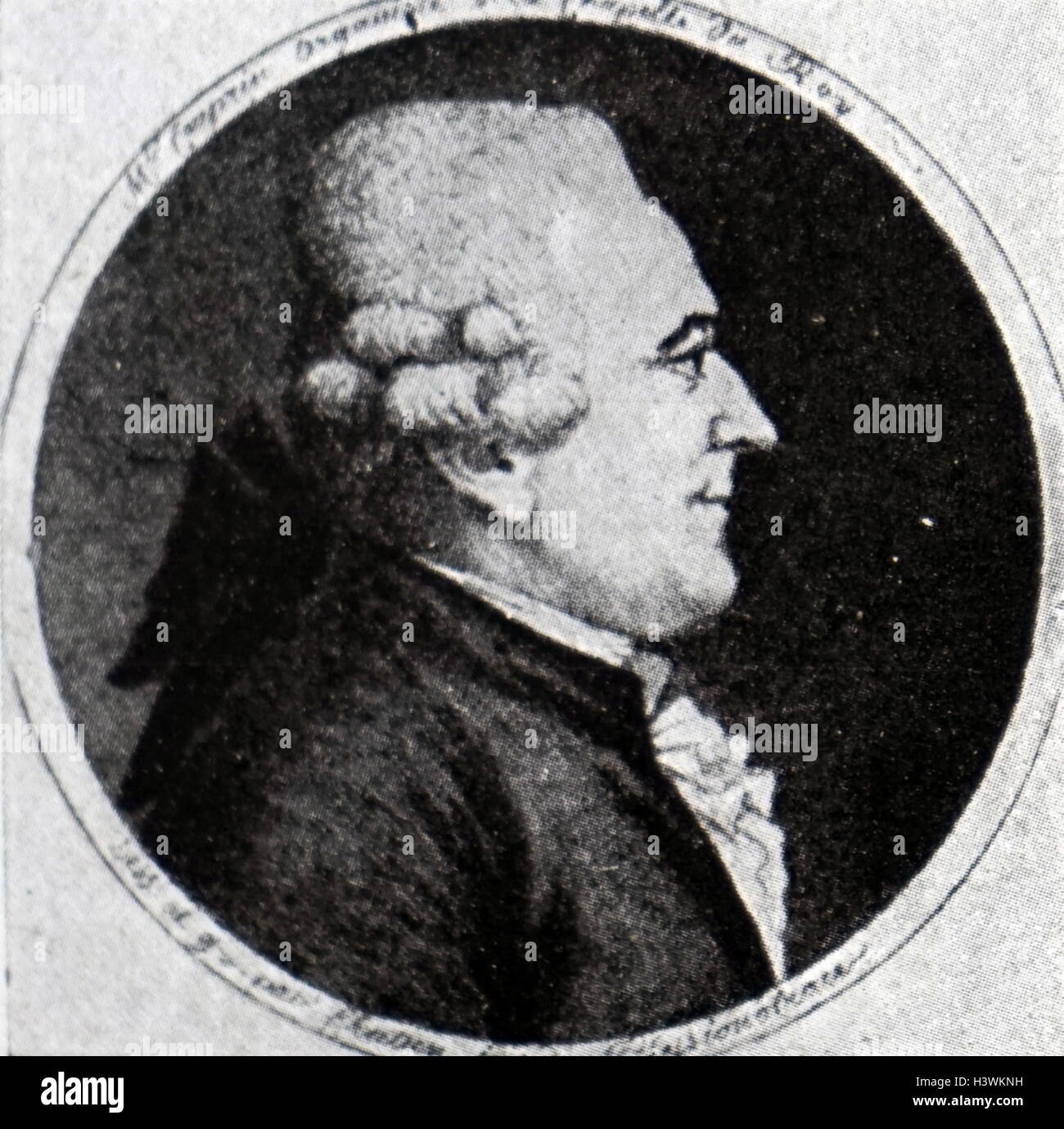 Ritratto di Armand-Louis Couperin (1727-1789) un compositore francese, organista e clavicembalista del tardo barocco e primi periodi Classico. Datata xviii secolo Foto Stock