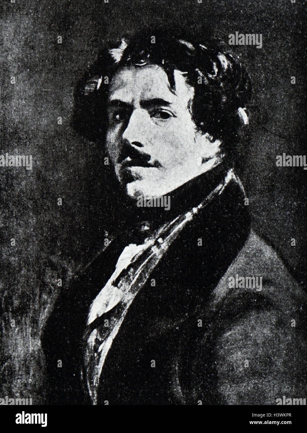 Ritratto di Eugène Delacroix (1798 - 1863) un francese di artista romantico. Datata del XIX secolo Foto Stock