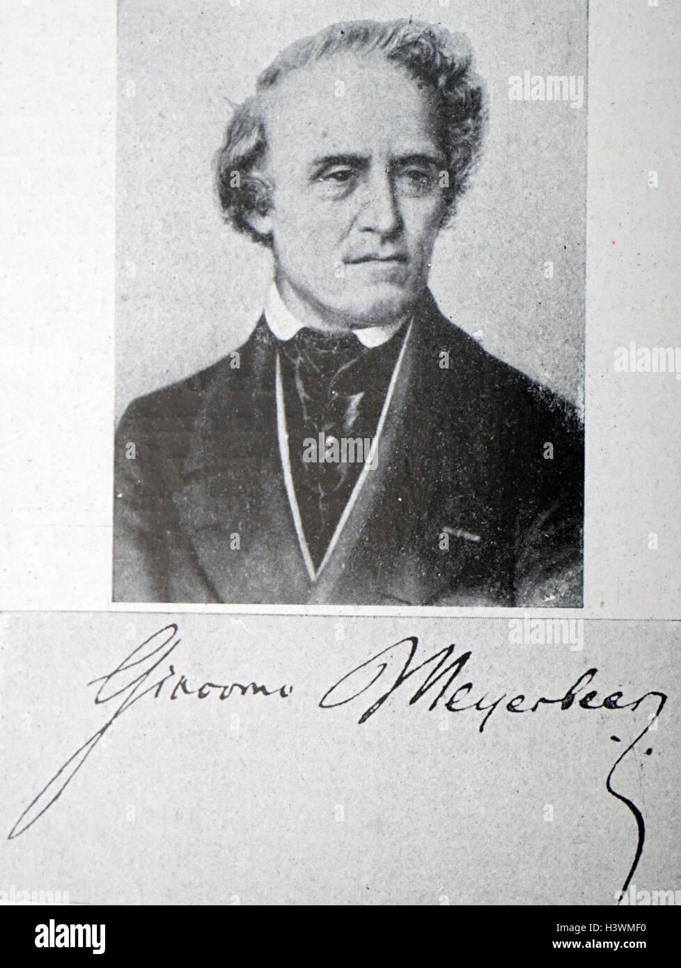 Ritratto di Giacomo Meyerbeer (1791-1864) un opera tedesca compositore. Datata del XIX secolo Foto Stock