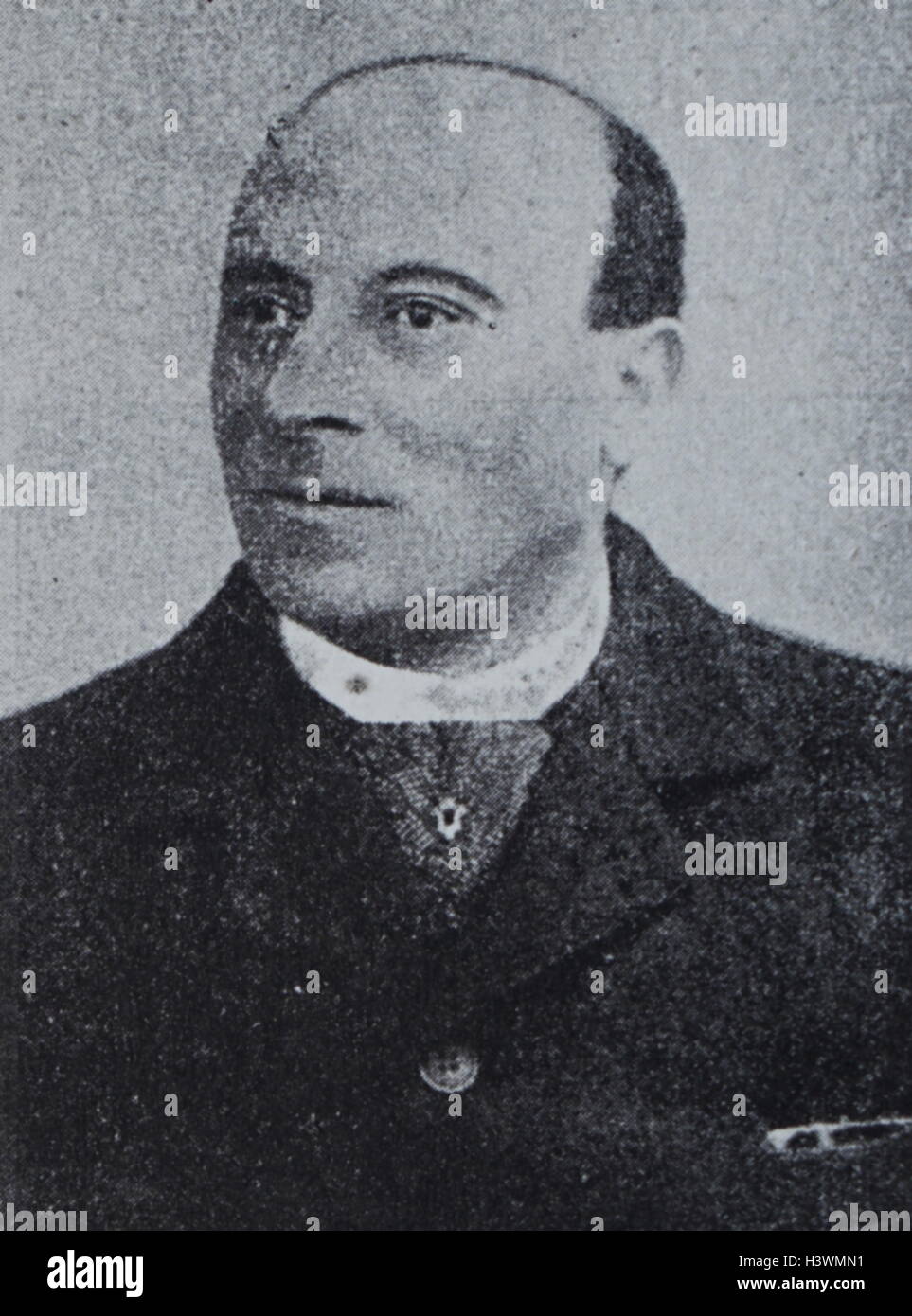 Ritratto di Francesco Uetam (1847-1913) un italiano cantante lirica. Datata del XIX secolo Foto Stock