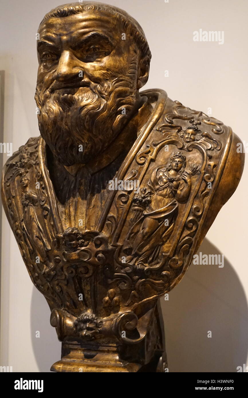 Busto di papa Sisto V (1521-1590) Italiano Papa. Datata XVI Secolo Foto Stock