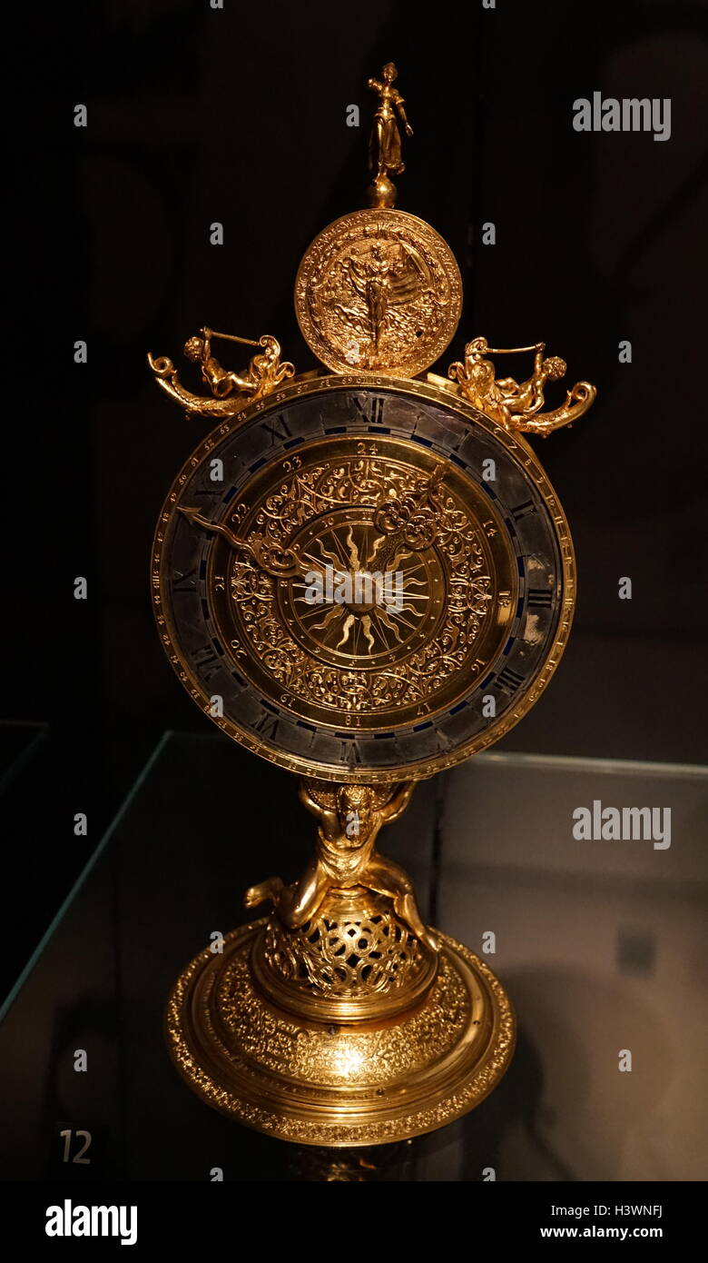 Orologio da Jeremias Metzger (1527-1599) orologiaio tedesco. Datata XVI Secolo Foto Stock