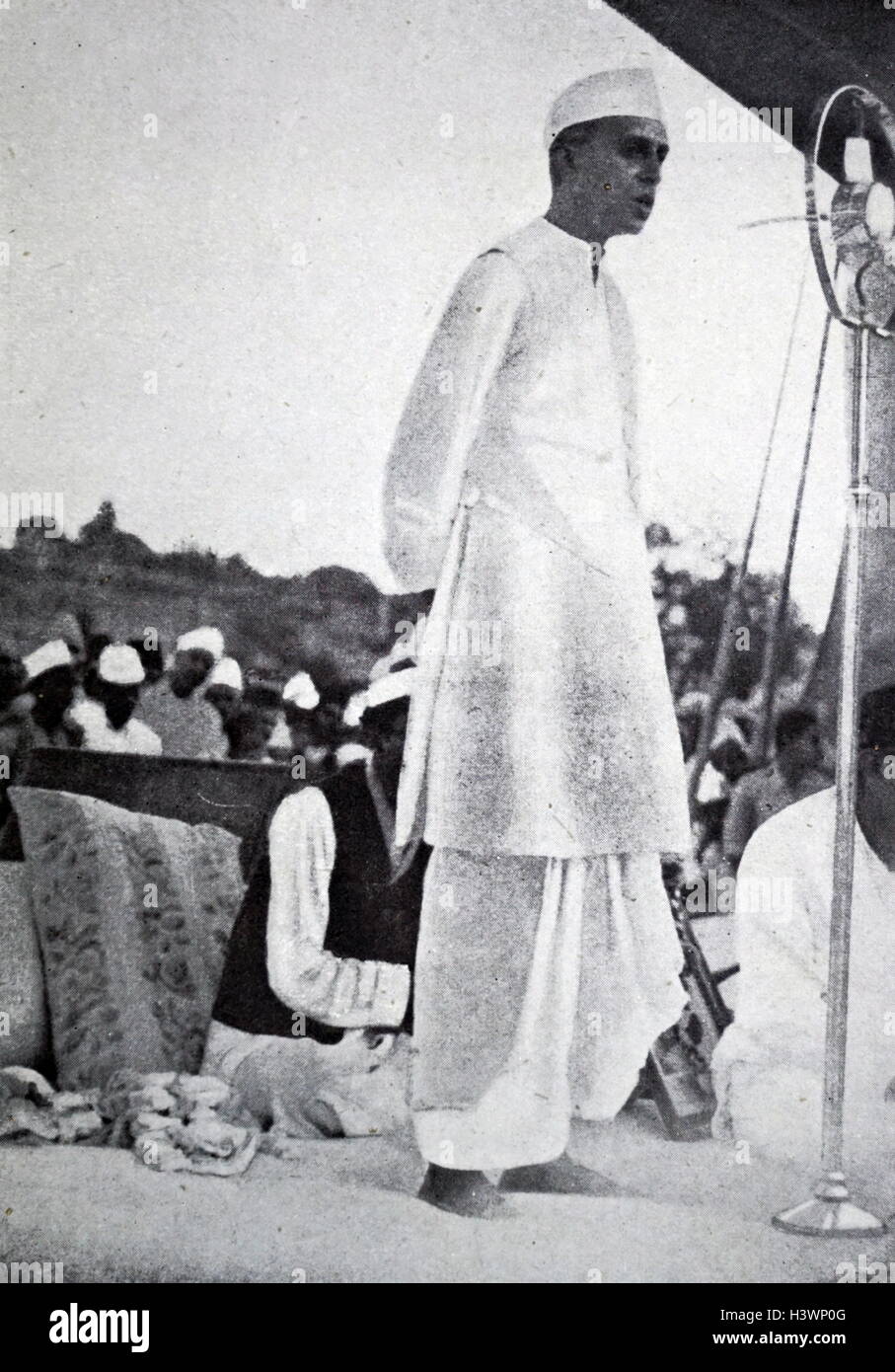 Fotografia di Jawaharlal Nehru (1889-1964) Primo Ministro dell'India. In data xx secolo Foto Stock