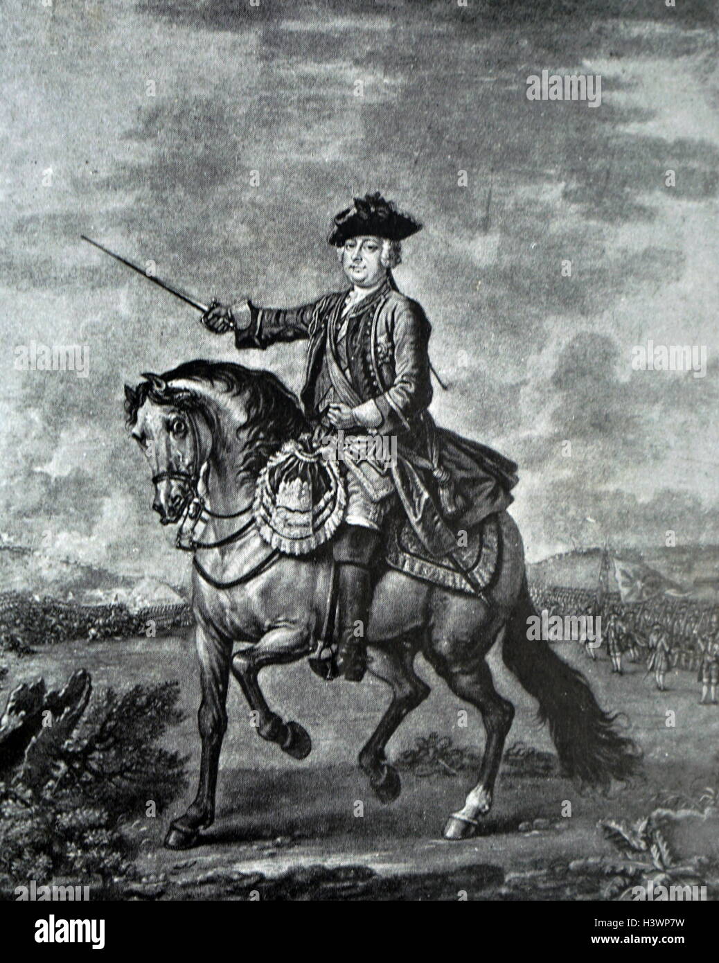 Ritratto del principe Guglielmo duca di Cumberland (1721-1765) ricordato per il suo ruolo durante la salita giacobita alla Battaglia di Culloden. Datata xviii secolo Foto Stock