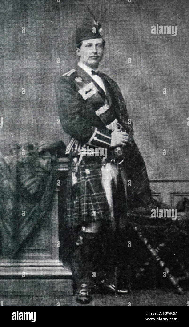 Ritratto fotografico di Guglielmo II, Imperatore Tedesco (1859-1941) in un altopiano del Costume. Datata del XIX secolo Foto Stock