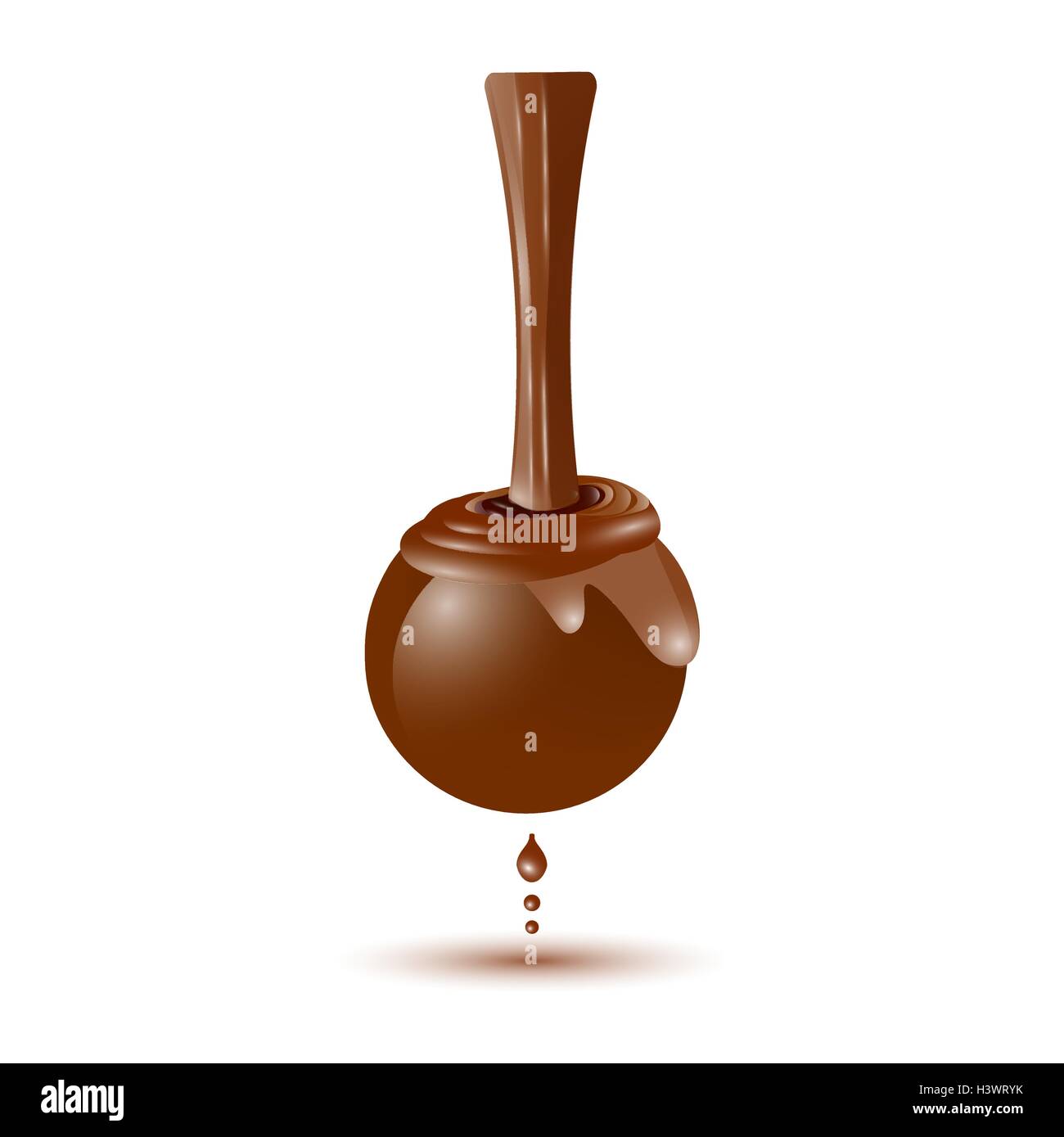 Braun liquido di cioccolato bonbon Illustrazione Vettoriale