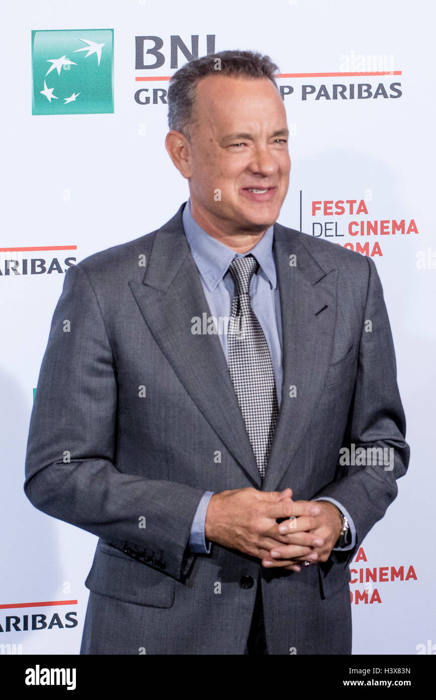 Roma, Italia. 13 ottobre, 2016. Tom Hanks frequentando un photocall durante l undicesima Festa del Cinema di Roma il 13 ottobre 2016 a Roma, Italia Credito: Massimo Valicchia/Alamy Live News Foto Stock