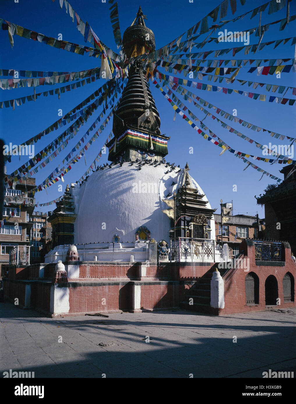Il Nepal, Kathmandu, Kathesimbhu Stupa, capitale Kathmandu, tempio, santuario, Buddismo, la fede, la religione, la struttura presenta uno stile architettonico, architettura, luogo di interesse, cultura, arte Foto Stock