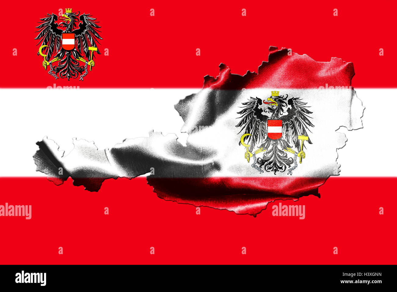 Bandiera Ufficiale Austriaca Immagini Stock Bandiera Austria Su Una