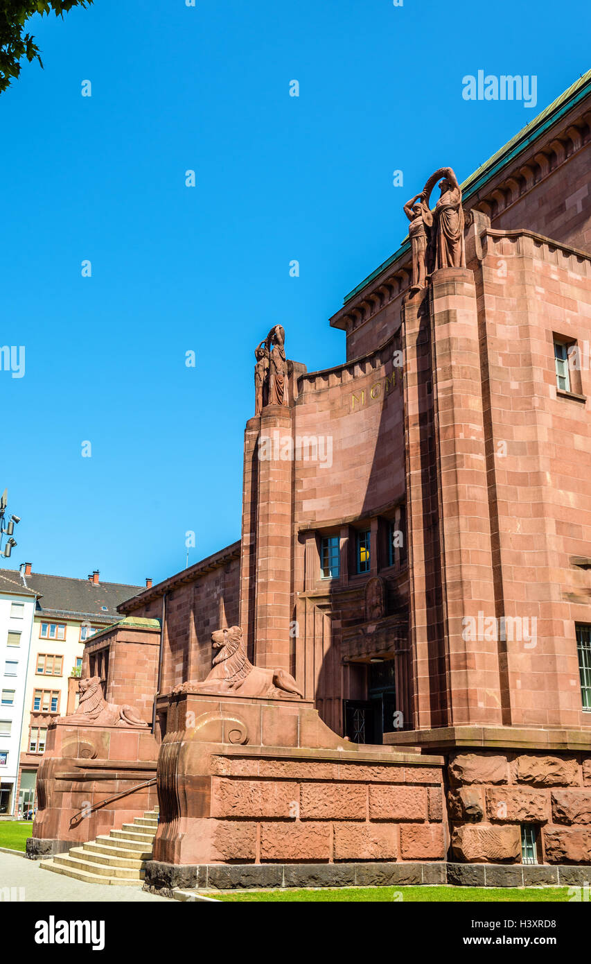 La Kunsthalle, un museo di arte moderna e contemporanea di Mannheim, Germania Foto Stock