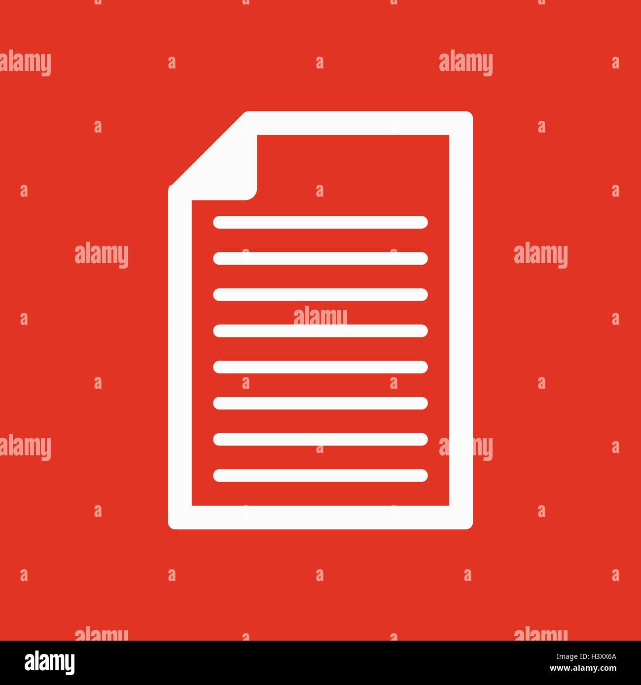 L'icona del documento. Simbolo di Notes. Appartamento Illustrazione Vettoriale