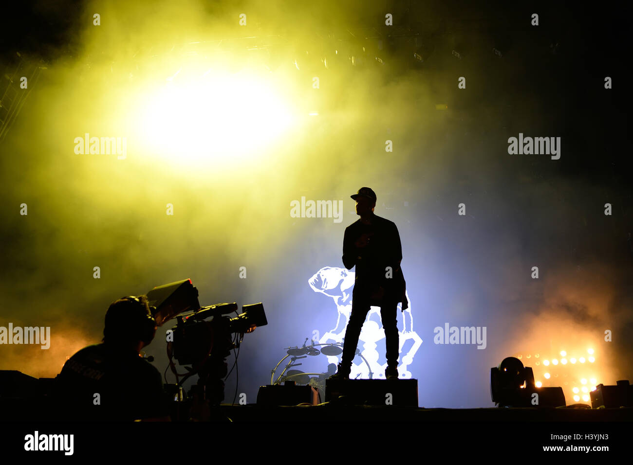 BENICASSIM, Spagna - 17 Luglio: Chase & Status (British electronic music production duo band) in concerto a FIB Festival il 17 luglio 2014 a Benicassim, Foto Stock