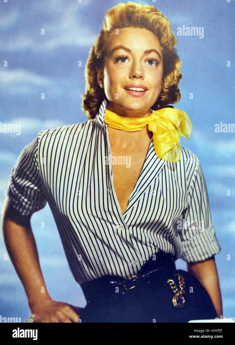 Fotografia di Dorothy Malone (1925-) un'attrice americana. In data xx secolo Foto Stock