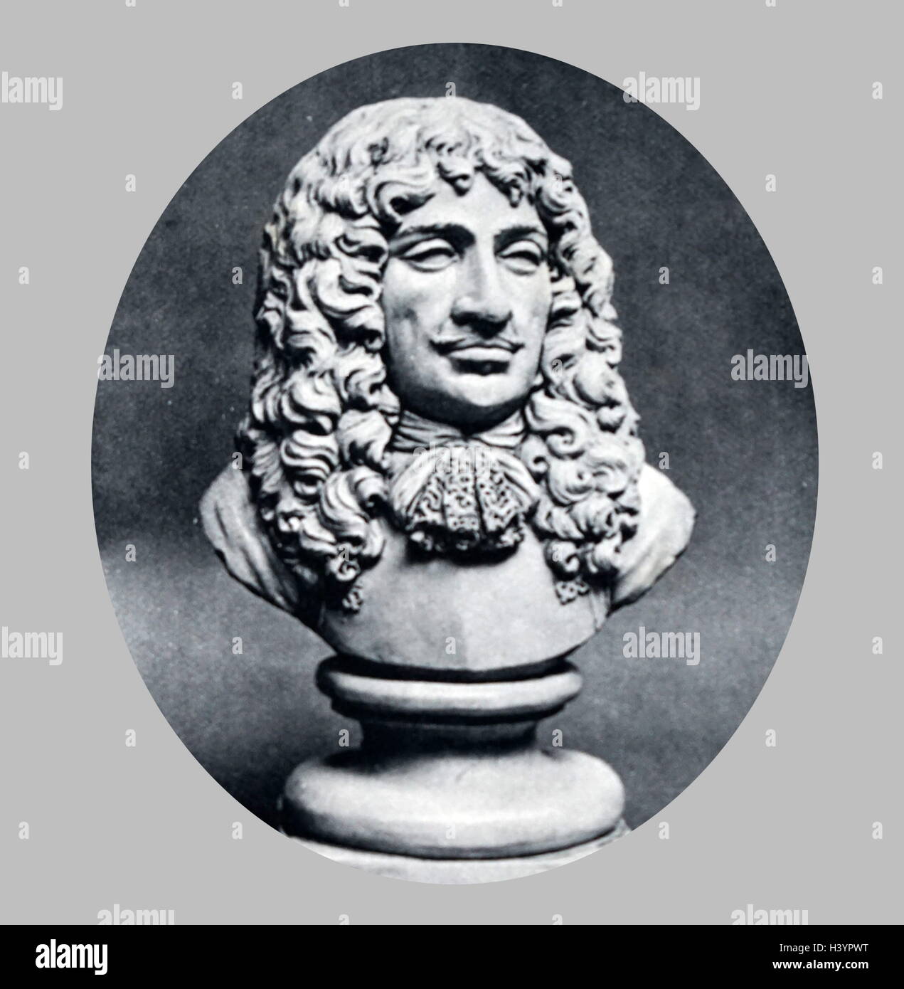 Busto di re Carlo II regnò 1660-1685 come monarca di Gran Bretagna. Busto di Giovanni Dwight Fulham Foto Stock