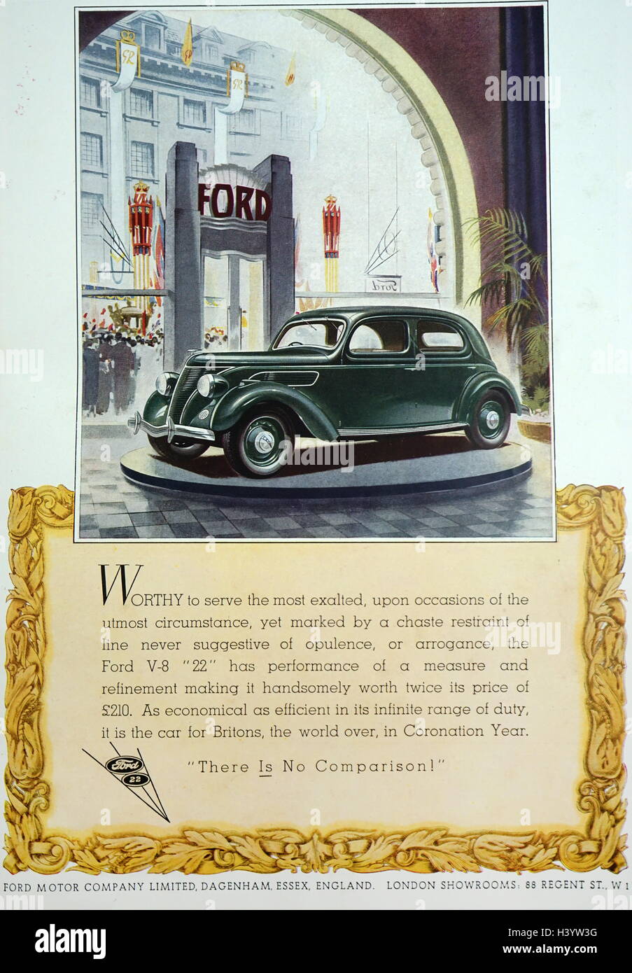 Annuncio per un 1932 Ford V-8. In data xx secolo Foto Stock