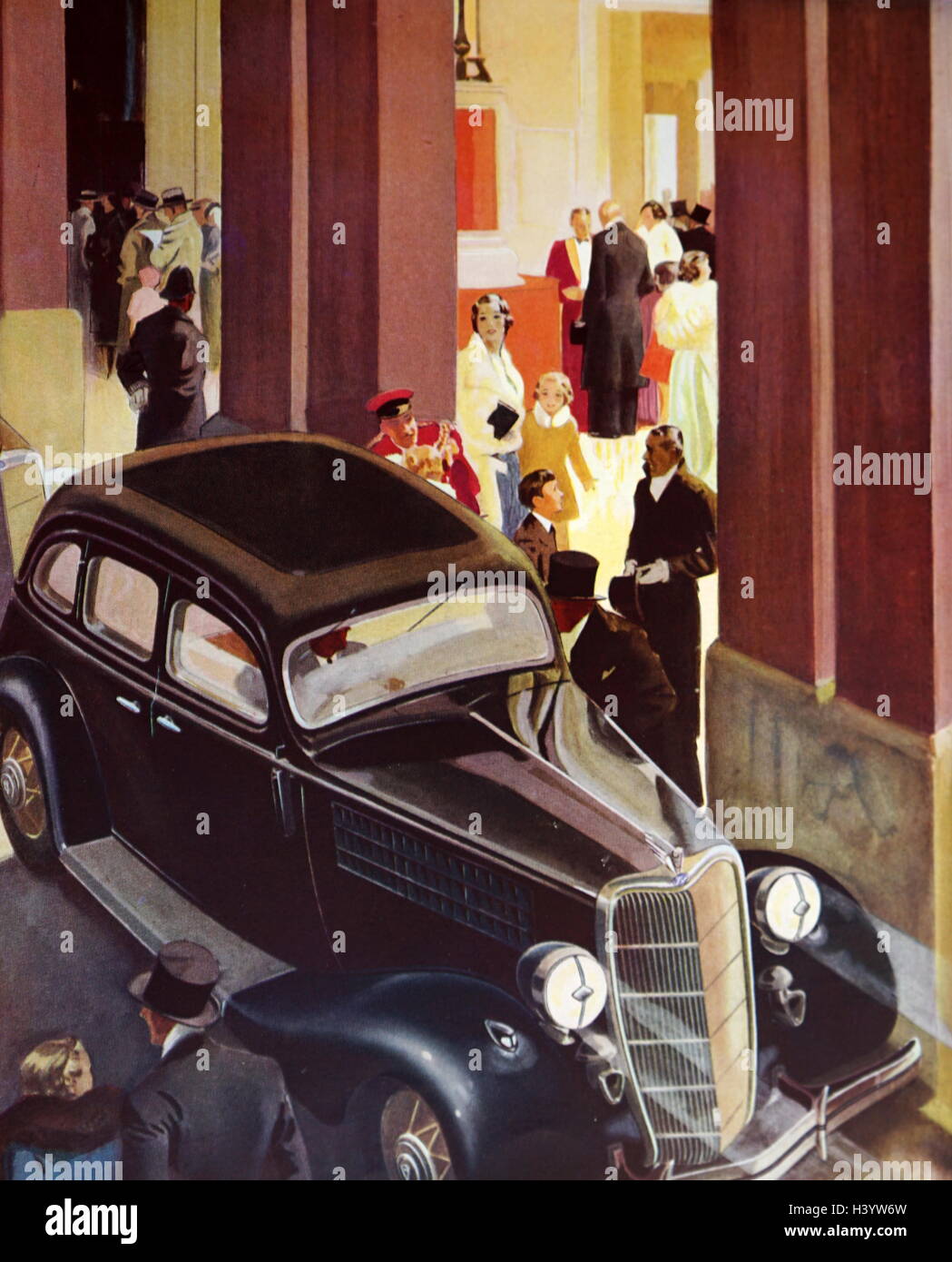 Annuncio per un 1935 Ford V-8. In data xx secolo Foto Stock
