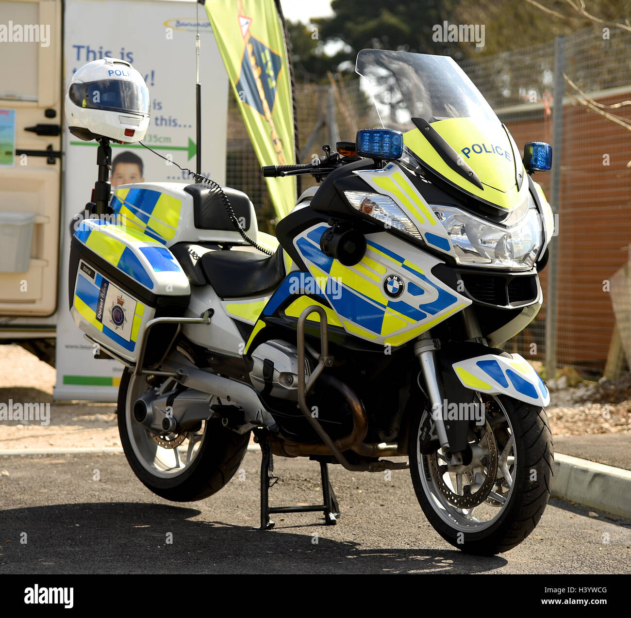 Motocicletta di polizia, polizia moto, REGNO UNITO Foto Stock