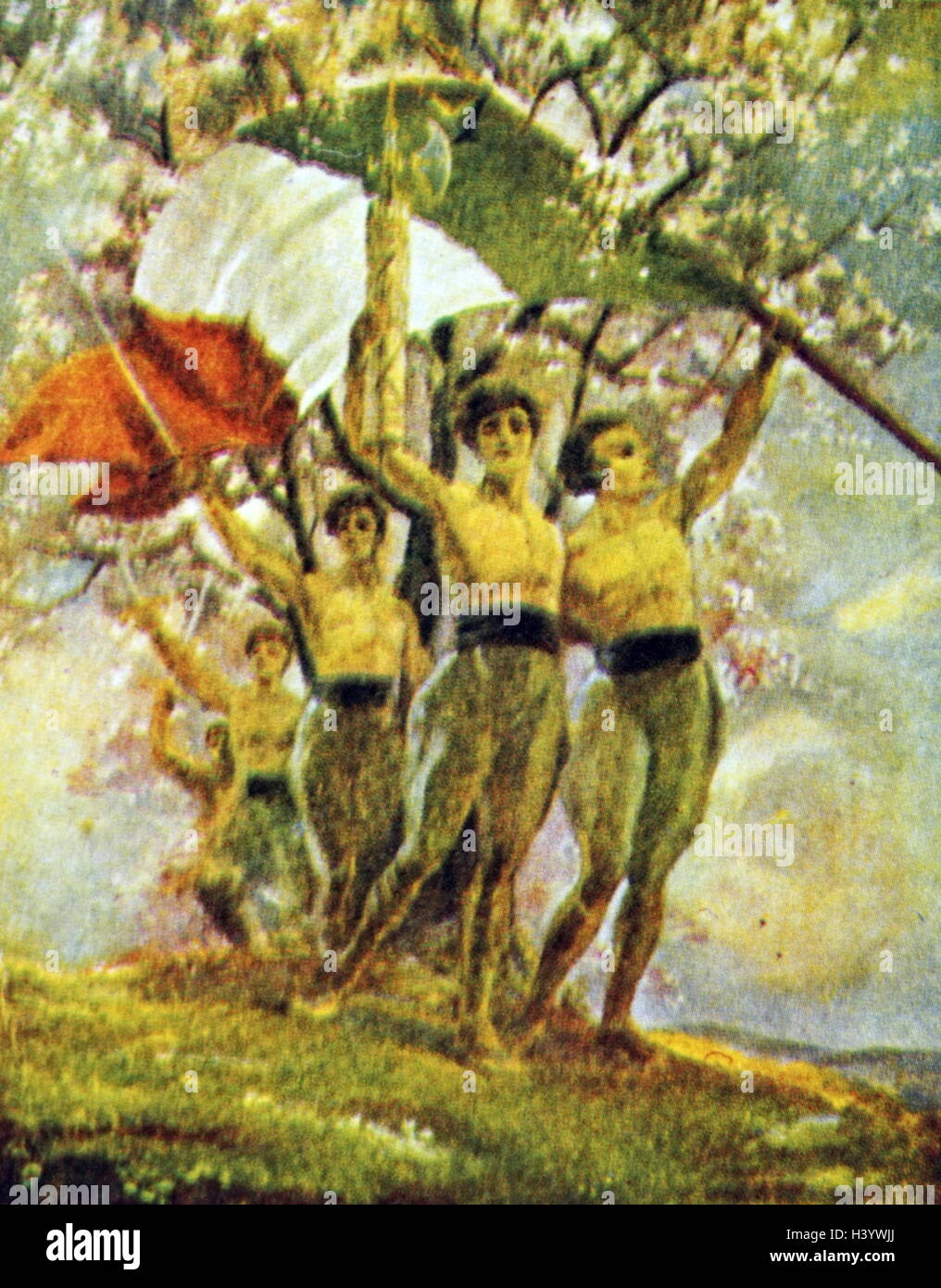 La Seconda Guerra Mondiale la propaganda italiana poster. Xx secolo Foto Stock