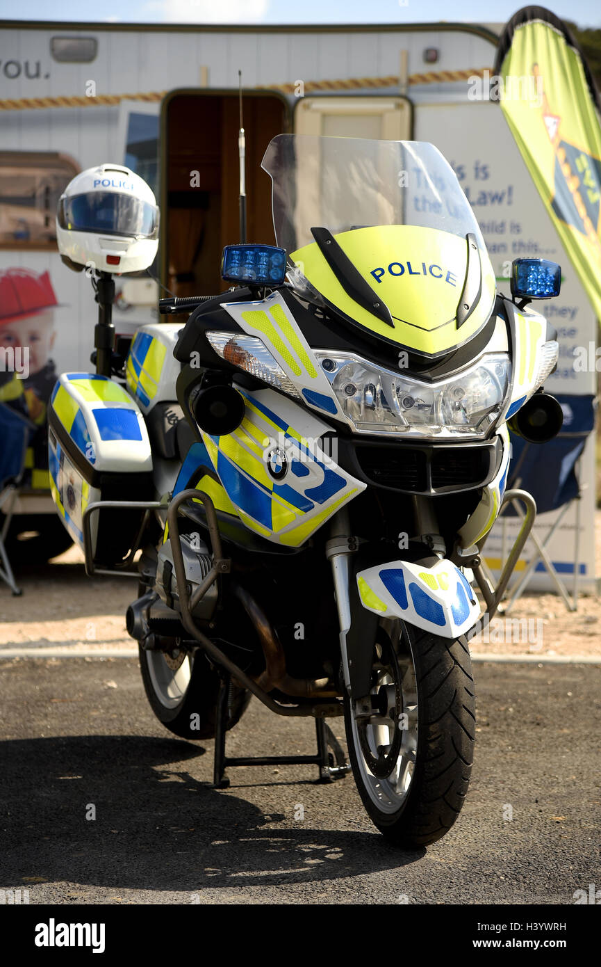 Motocicletta di polizia, polizia moto, REGNO UNITO Foto Stock