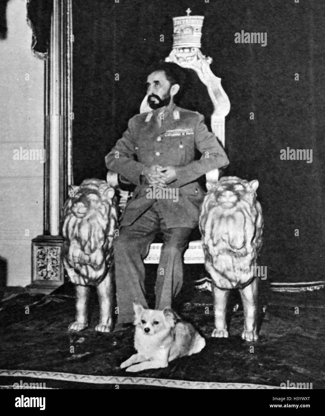 Fotografia dell'imperatore Haile Selassie I di Etiopia (1892-1975). In data xx secolo Foto Stock