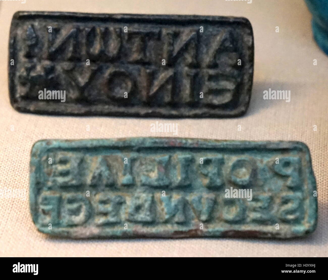 Blocchi di stampa del primo secolo. Roma Foto Stock