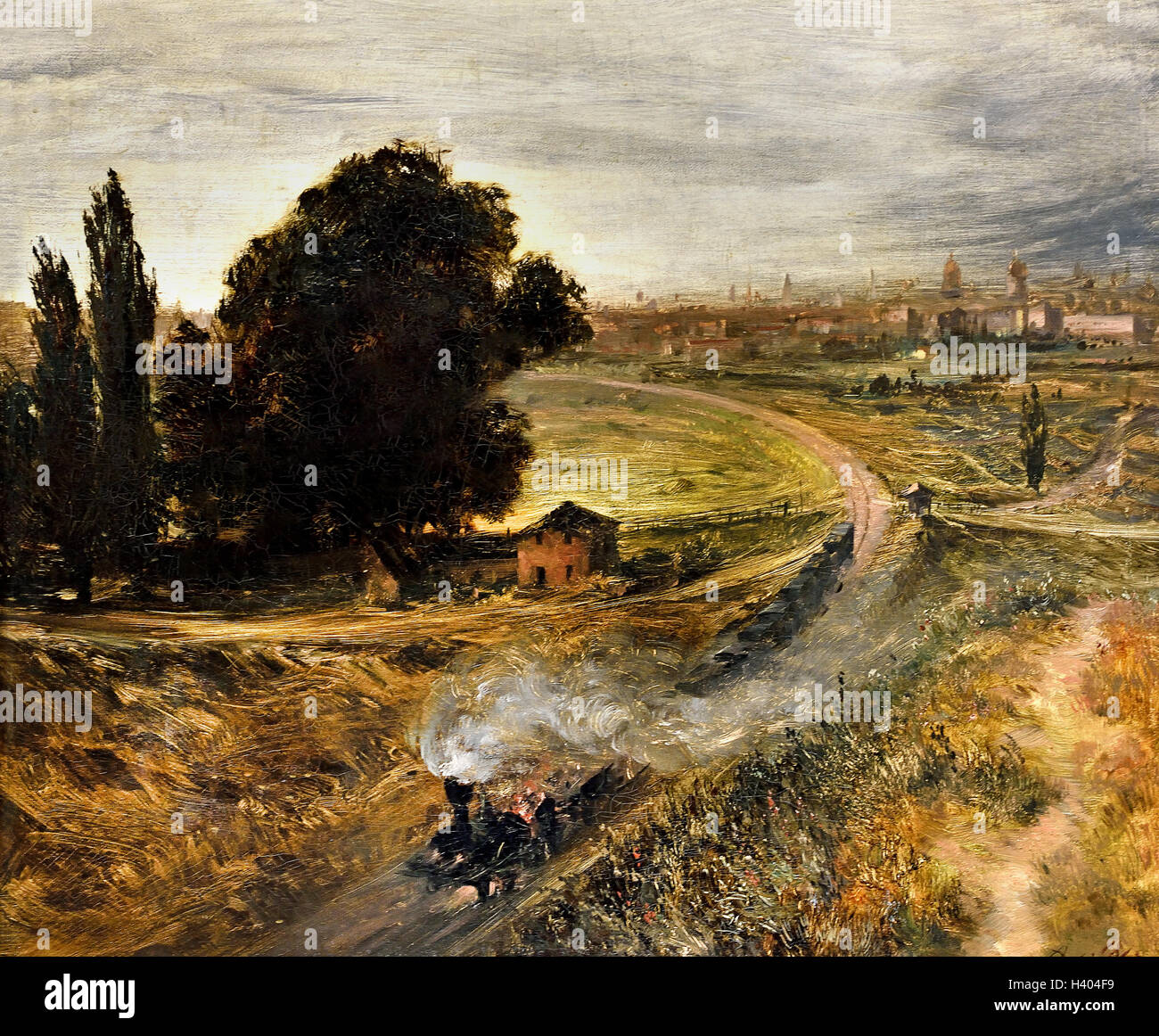 La Berlin Potsdam Ferrovia 1847 Adolph Menzel 1815-1905 il tedesco in Germania Foto Stock