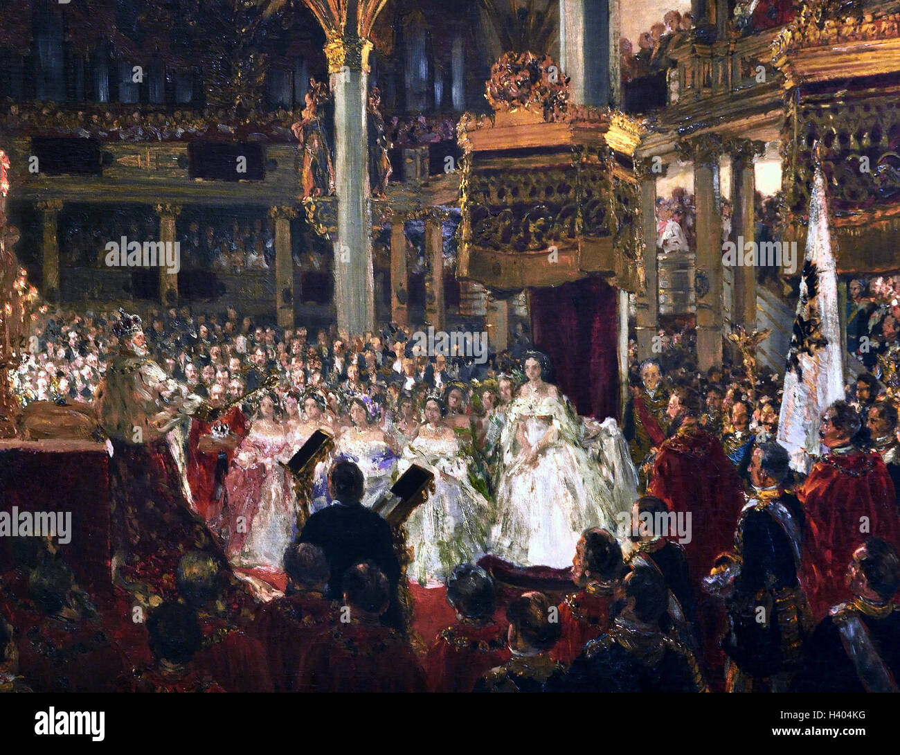 Krönung König Wilhelms io in Königsberg - Incoronazione del Re Guglielmo I - Koenigsberg 1861 Adolph Menzel 1815-1905 tedesco Germania ( William I -Guglielmo I 1797 - 1888( re di Prussia e il primo imperatore tedesco ) Foto Stock