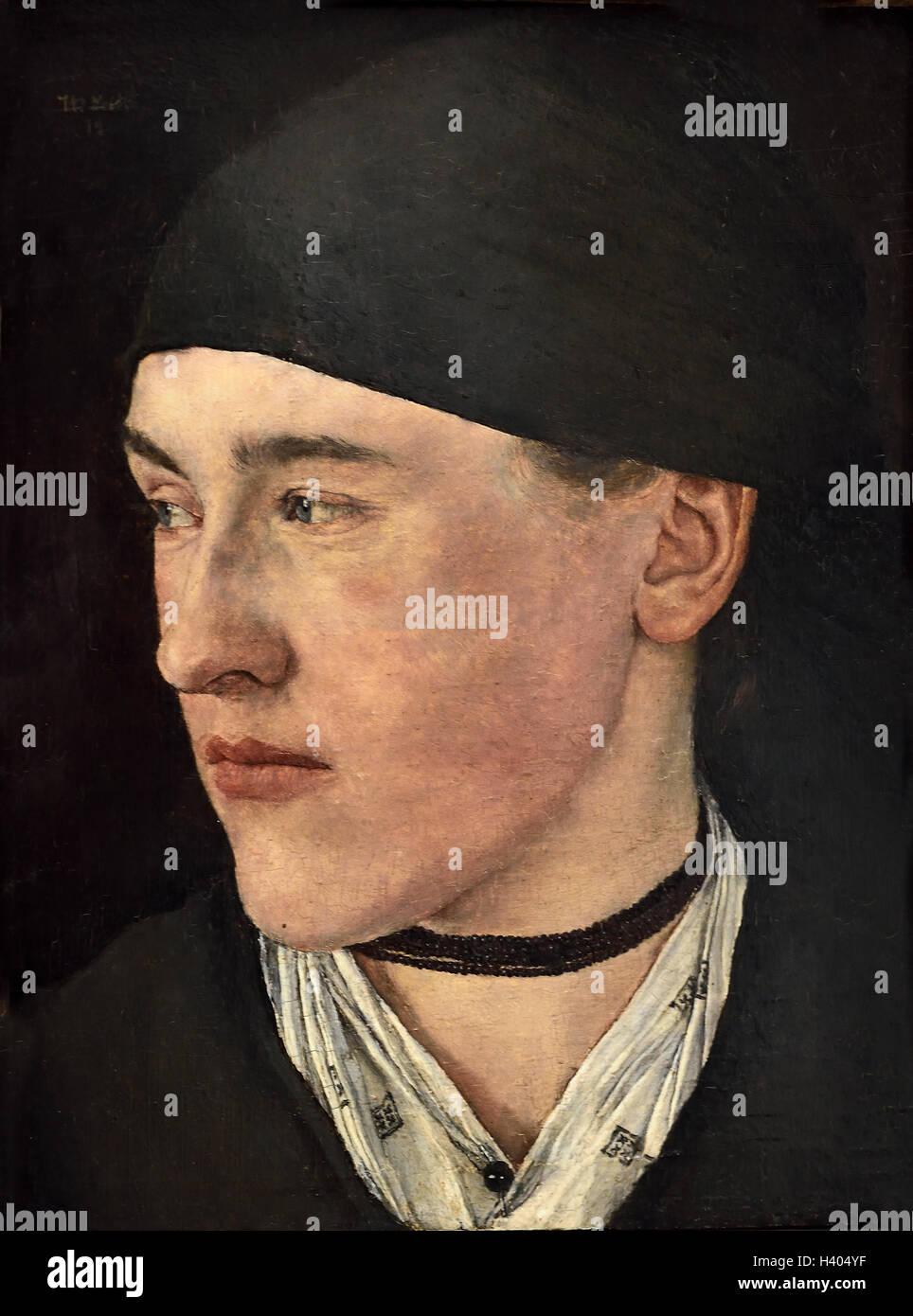 Dachau testa della ragazza 1870 Wilhelm Leibl 1844-1900 il tedesco in Germania Foto Stock