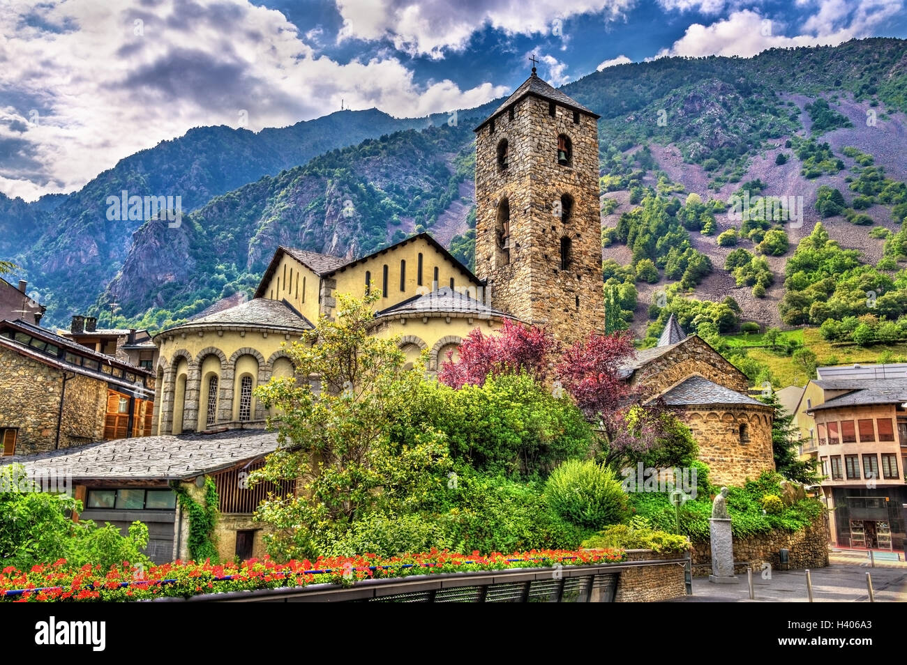 Sant Esteve chiesa in Andorra la Vella, Andorra Foto Stock