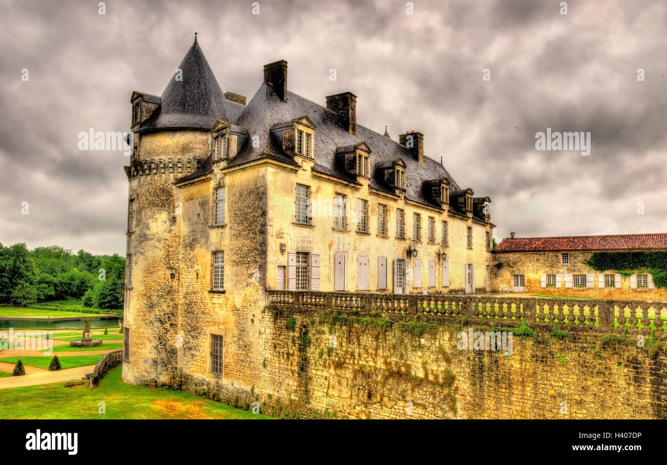 Chateau de la Roche Courbon in Charente-Maritime dipartimento di Francia Foto Stock