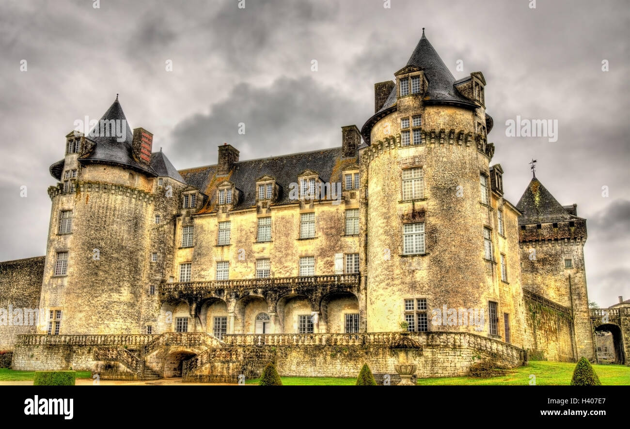 Chateau de la Roche Courbon in Charente-Maritime dipartimento di Francia Foto Stock