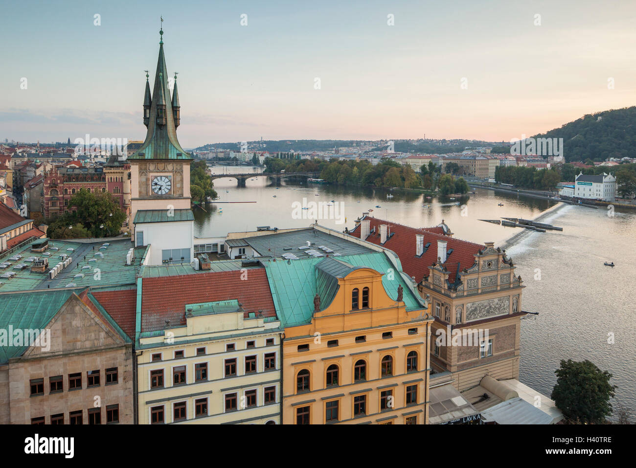 Serata al Bedrich Smetana Museum di Praga, Repubblica Ceca. Foto Stock