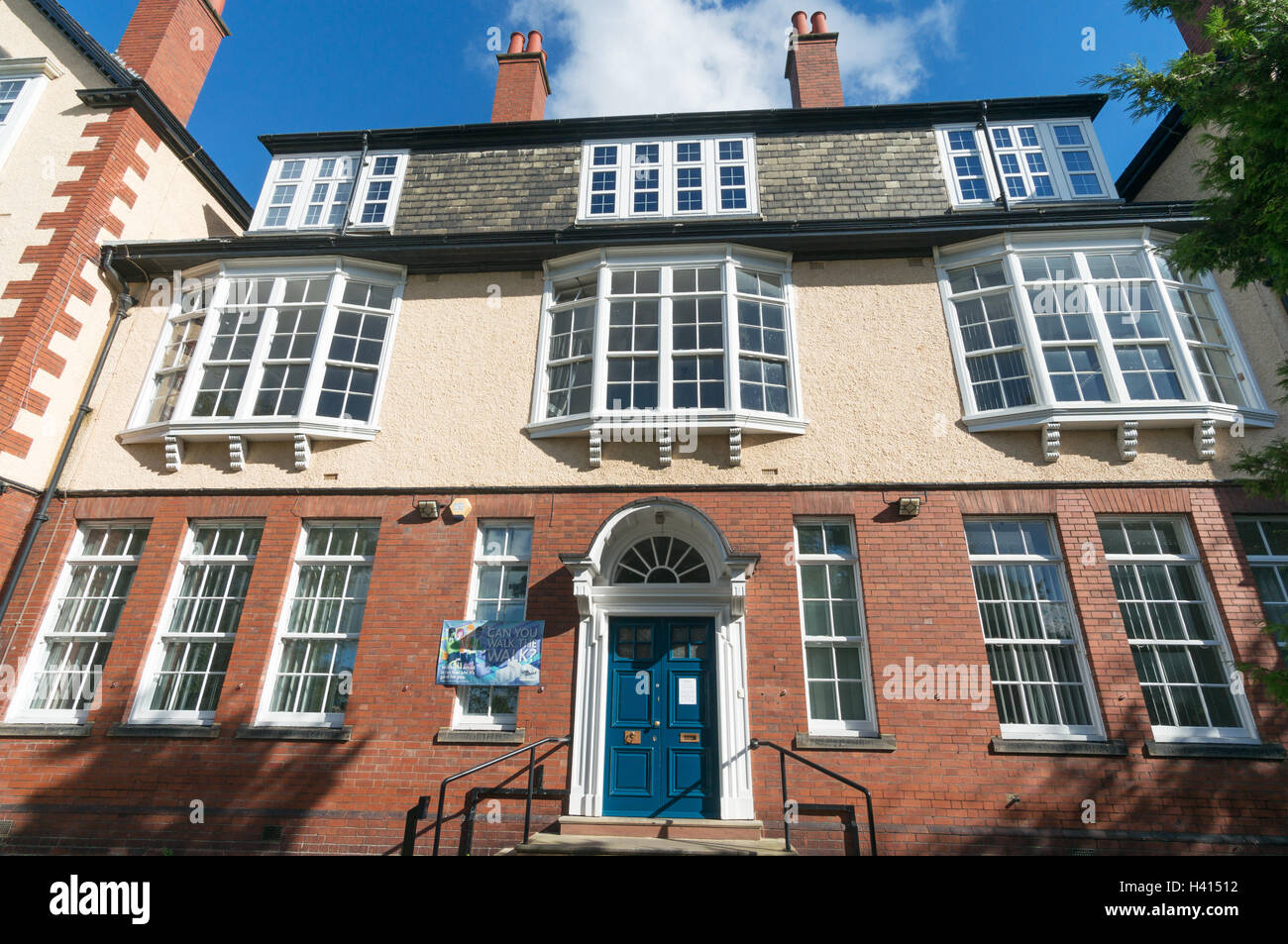 Reception, Newcastle alta scuola per ragazze Senior edificio scolastico, Jesmond, Newcastle-upon-Tyne, England, Regno Unito Foto Stock