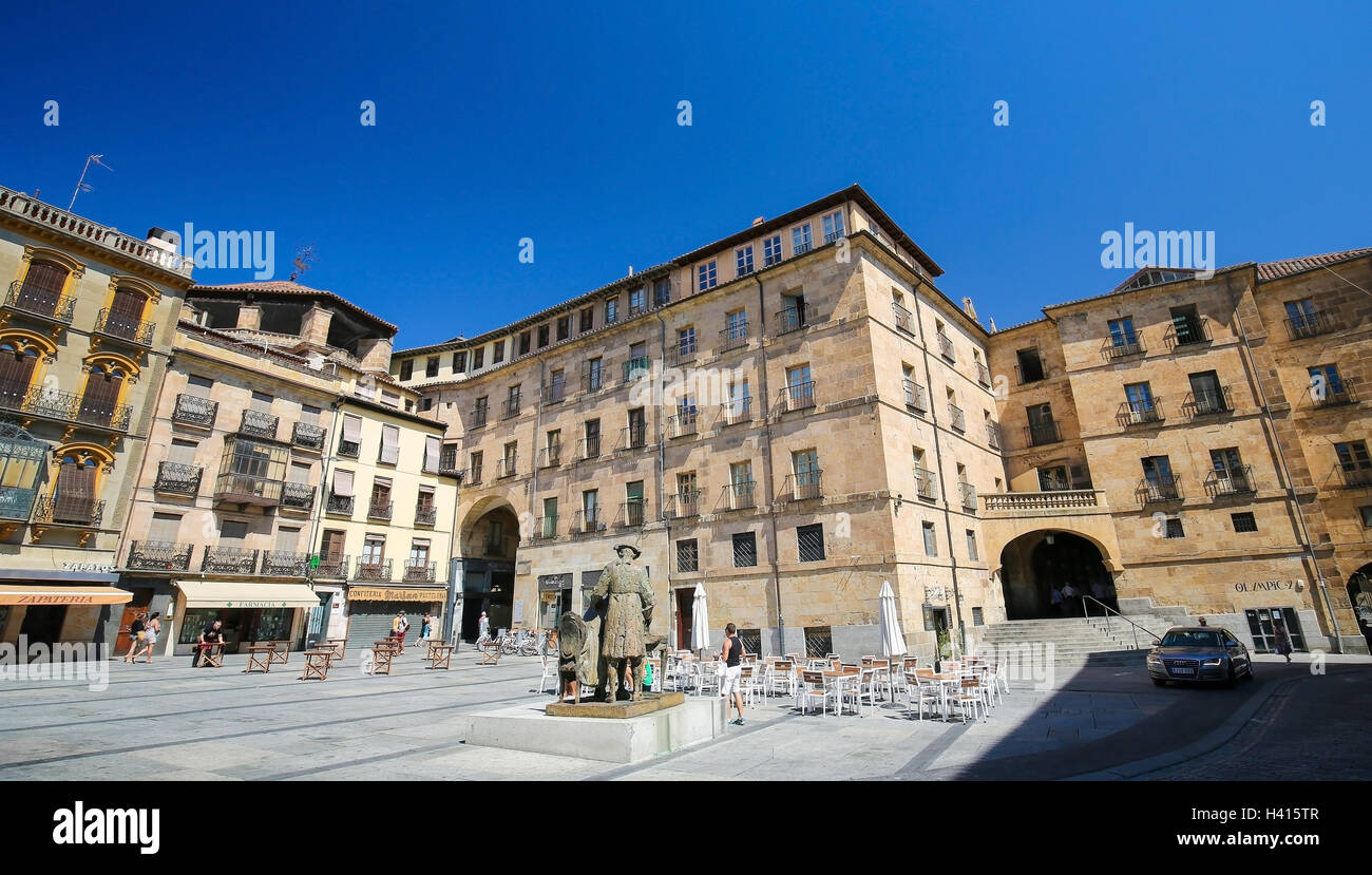 Plaza del Poeta Iglesias accanto alla Plaza Mayor nel centro di Salamanca, Spagna Foto Stock