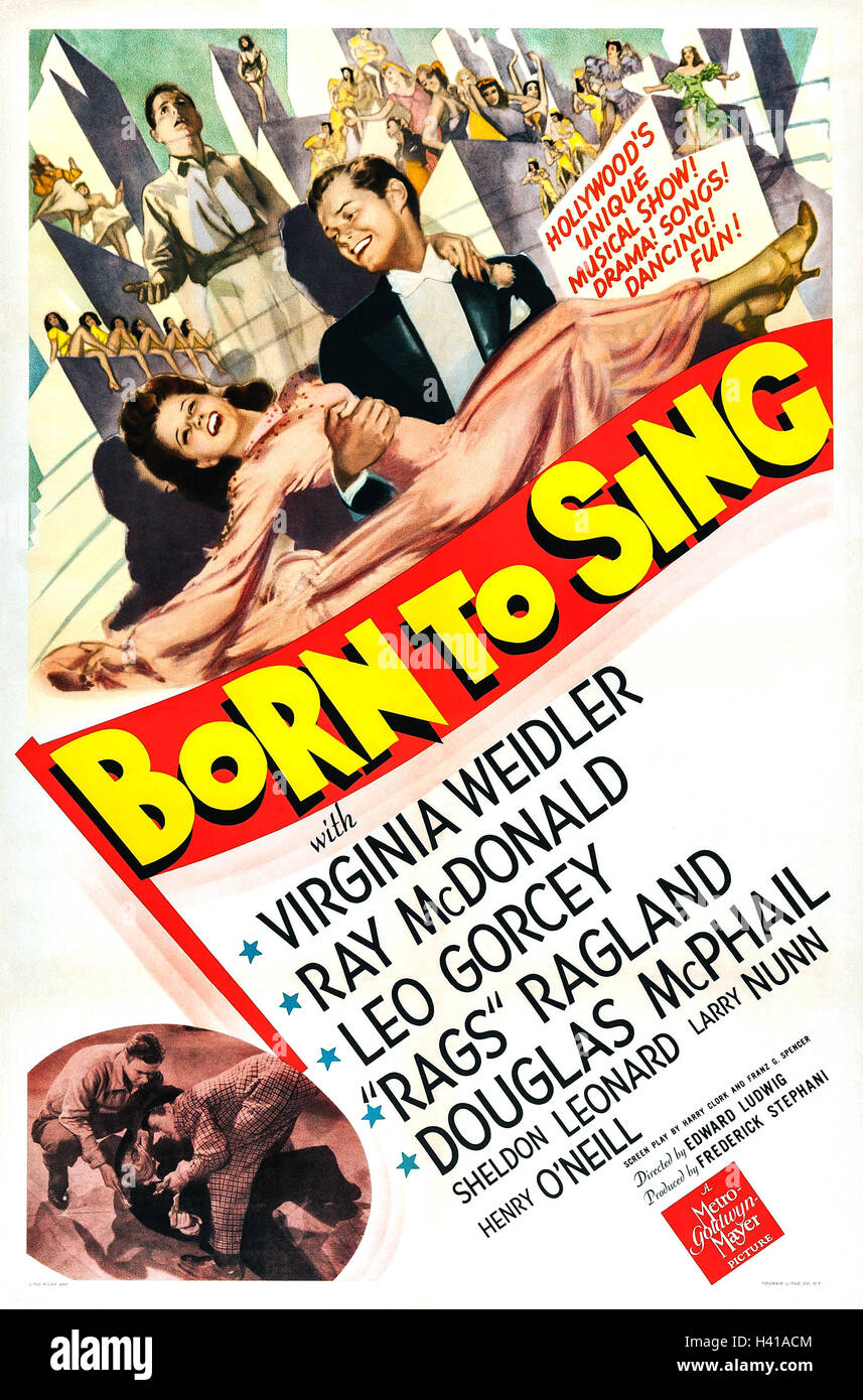 Nato a cantare 1942 MGM film musicale con la Virginia Weidler e Ray McDonald Foto Stock